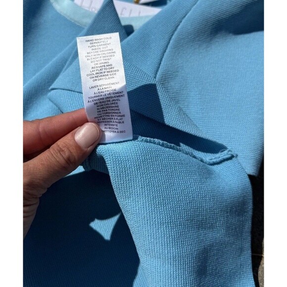 House Of Harlow 1960 Blue Combo 2 Piece Set Crop Top & Skirt NWT $198 Size Large - Picture 10 of 11